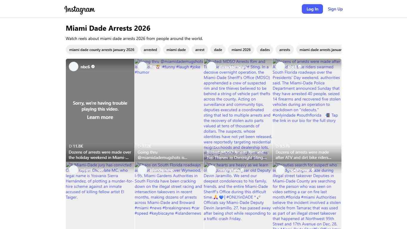 Miami Dade Arrests 2026